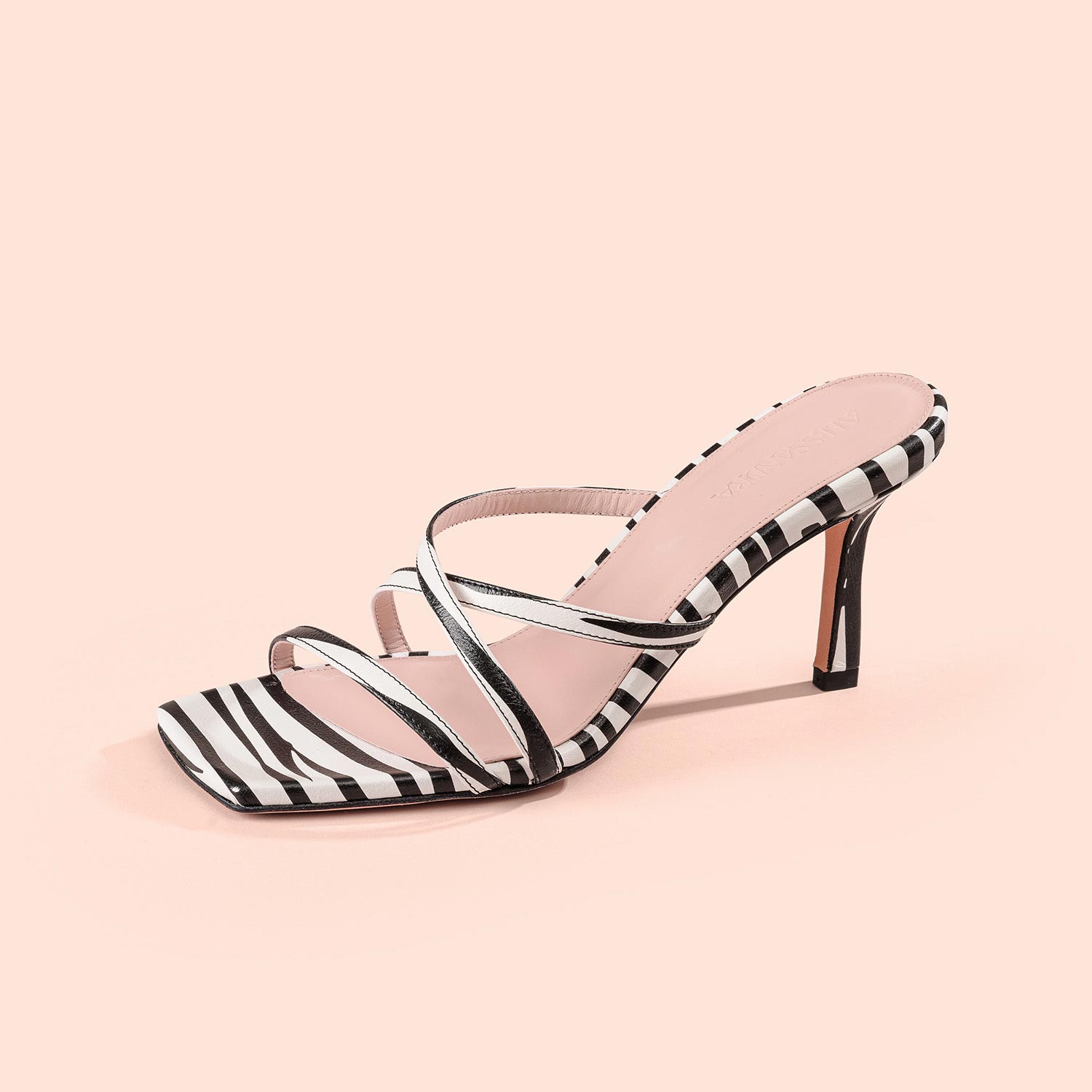 Sandalo Bellini Zebra vista diagonale