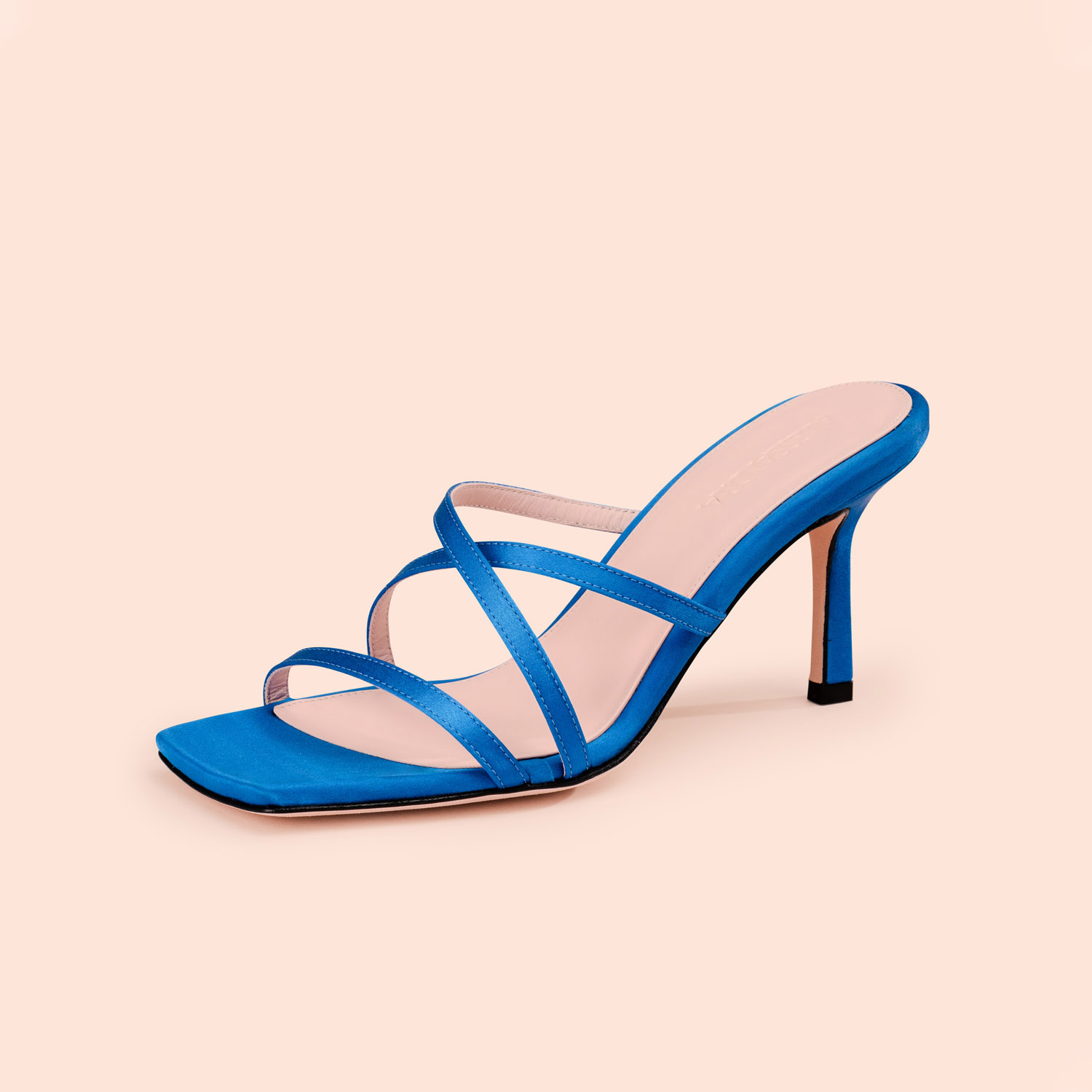 Sandalo Bellini Blu vista diagonale