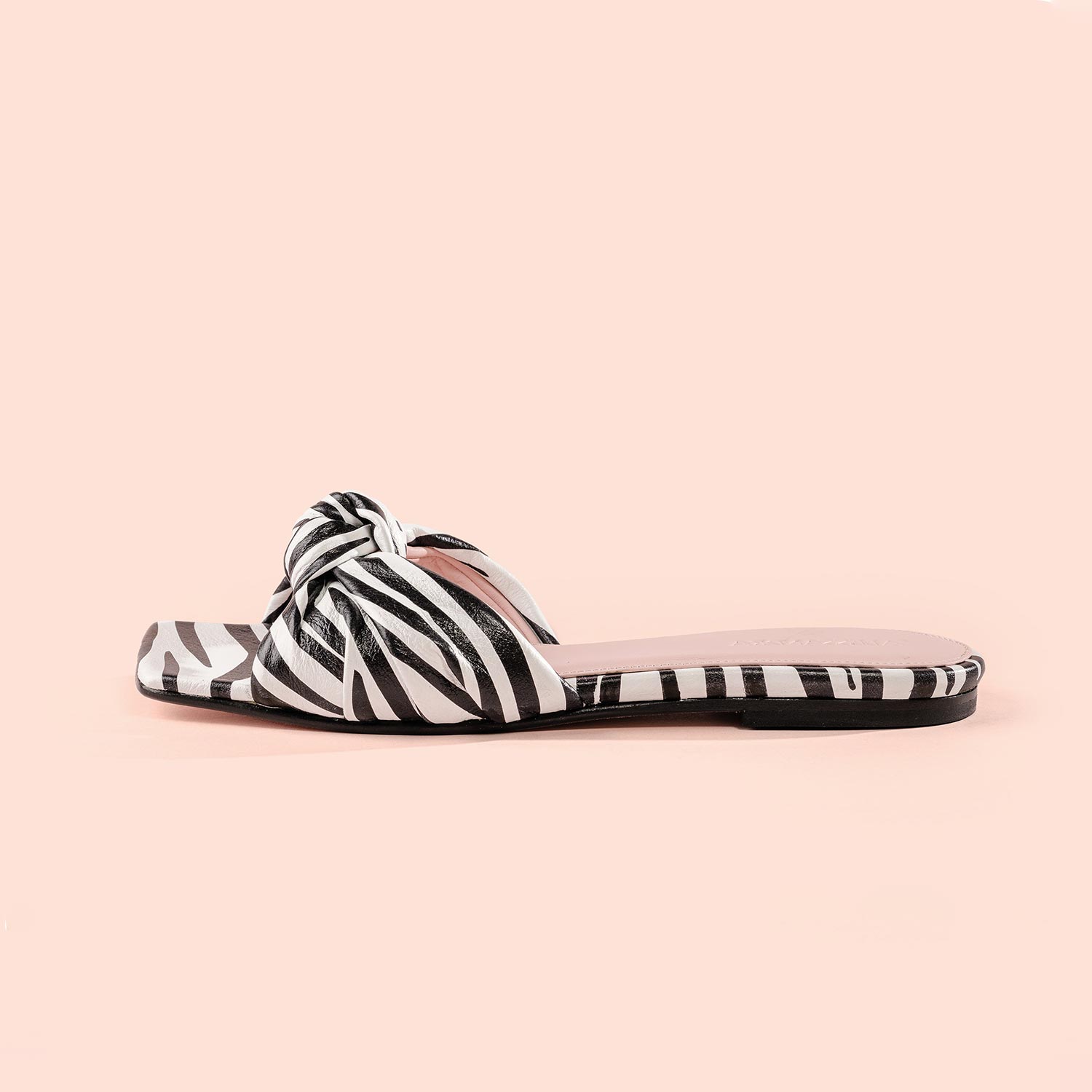 Sandalo piatto Palomita Zebra laterale esterna