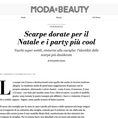 Articolo MODA E BEAUTY 12 dicembre 2022