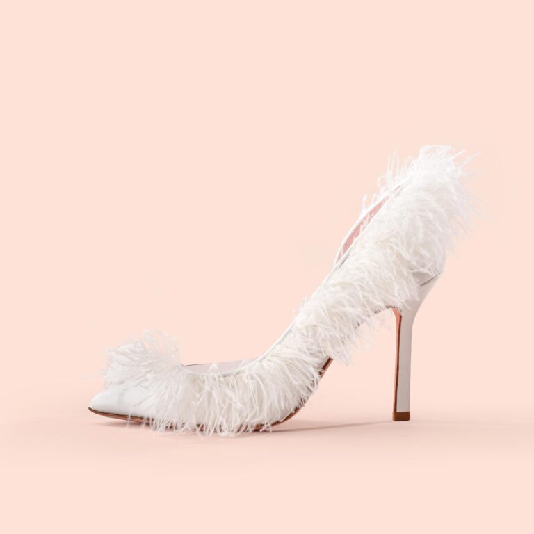 D'Orsay Gin Tonic bianco piume vista laterale esterna