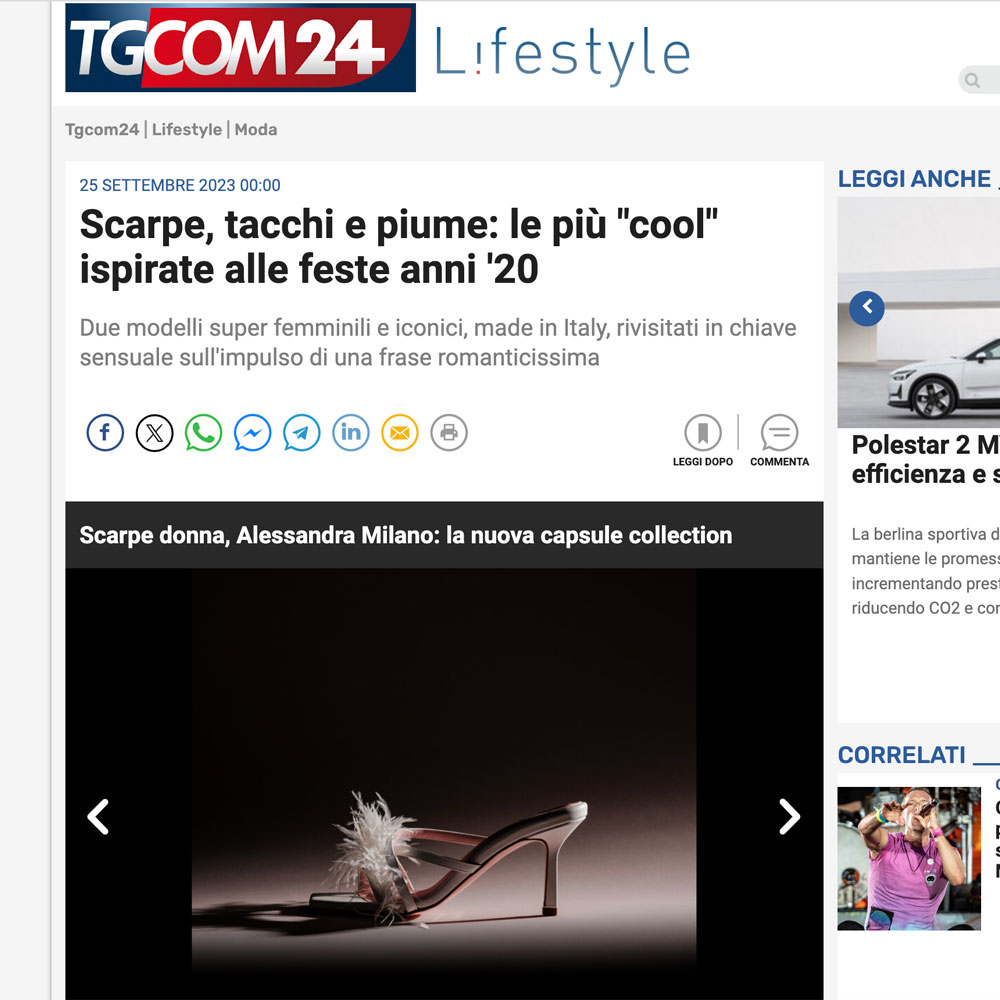 Articolo TGCOM 24 del 25 settembre 2023