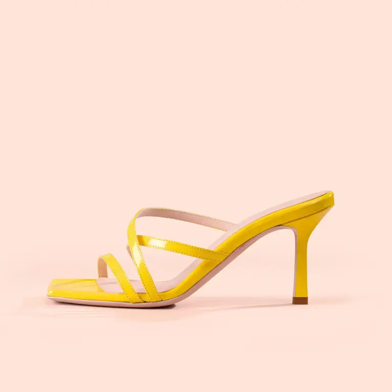 Sandalo Bellini Giallo vista laterale esterna